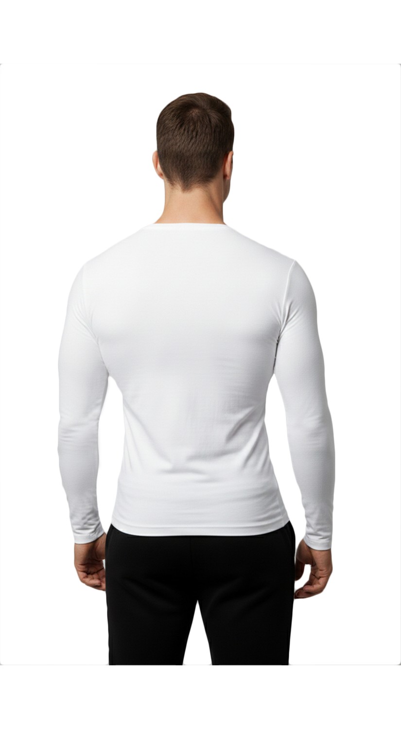 Deepsea Haki Dar Kalıp Likralı %90 Pamuk Erkek Sweatshirt, Vücuda Oturan İnce Penye Sweat 2300423 görsel 5