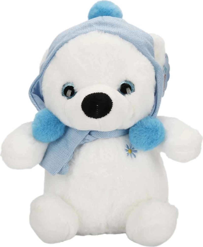 Akıllı Bayi Şapkalı ve Atkılı Peluş Kutup Ayısı 30 cm S00004773