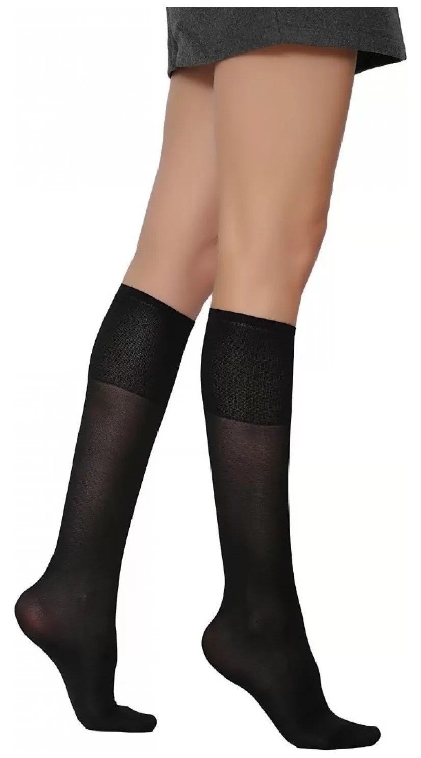 Çorap Diyarı & Daymod Comfort 50 Den Sıkmayan Lastik Ten Rengi Orta Kalın 3 Çift Diz Altı Çorap görsel 8