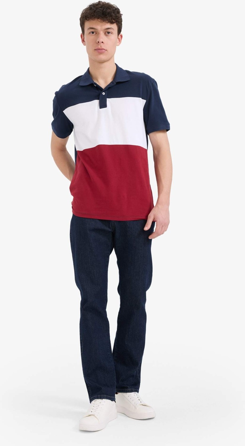 DeFacto %100 Pamuk Regular Fit Polo Yaka Bloklu Kısa Kollu Tişört D7940AX25SP görsel 7