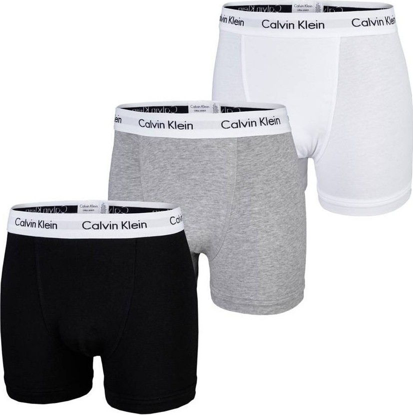 Calvin Klein Erkek Boxer U2662G 3'lü Paket Siyah - Beyaz - Gri Renk Seçenekleriyle Konforlu Kullanım