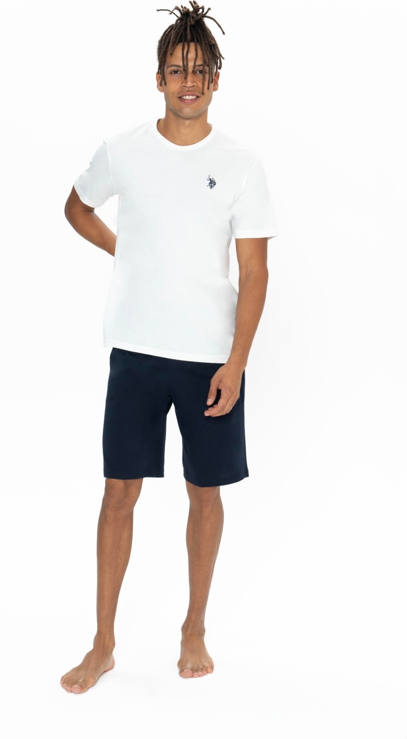 U.S. Polo Assn. Erkek Kırmızı Yuvarlak Yaka Şort Takım görsel 4
