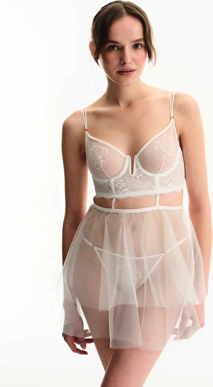 Penti Kırık Beyaz Çıkarılabilir Etekli Babydoll görsel 2