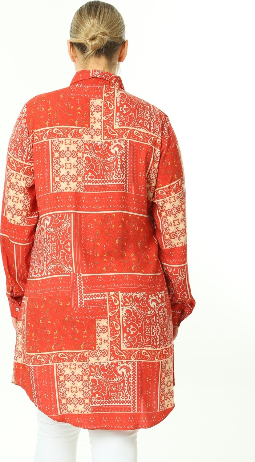 Ladies First Desenli Tunik 9000-D09 Pamuk Kumaş görsel 5
