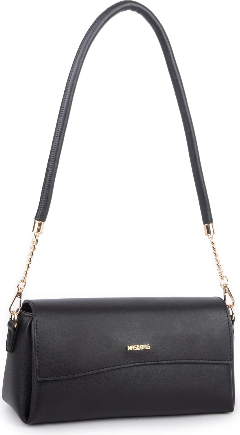 Nas Bag Kadın Sade Şık Omuz ve Çapraz Çanta (En 24 cm ;boy 12 cm ) Siyah görsel 2