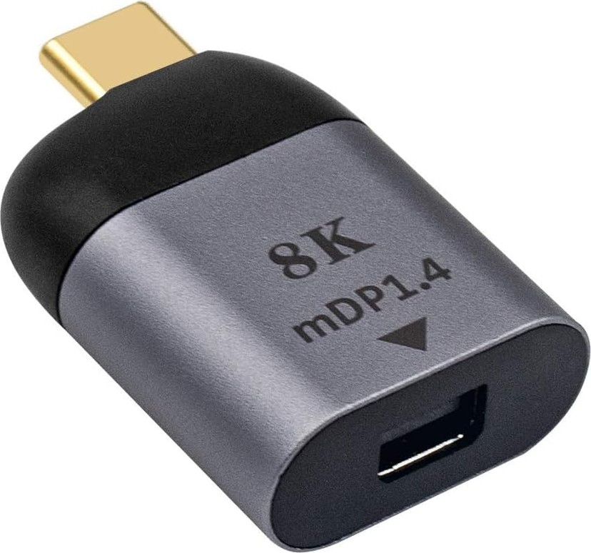 Die Grup Coverzone USB C-Mini Displayport Adaptör 4K@60Hz, Usbc Erkekten Mini Displayport Dişi Adaptör MacBook ile Uyumlu Pro 2019 2018/IPAD Pro/dell Xps ile Uyumlu | S1720