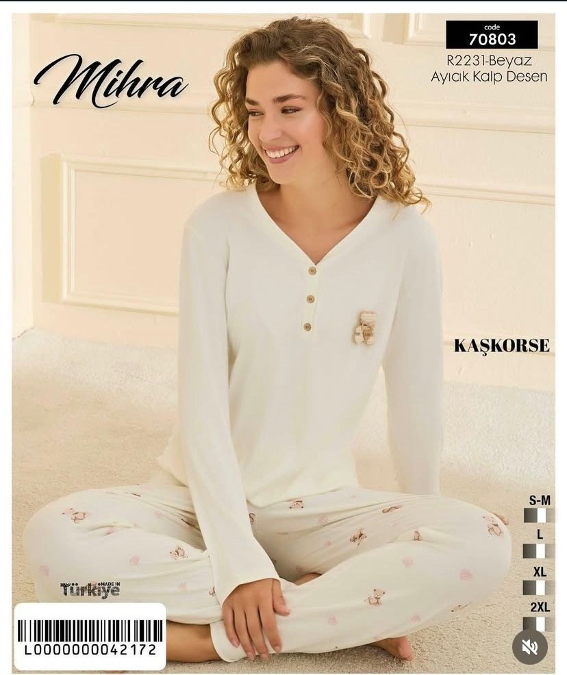 Bercan Baby Kaşkorse Patlı Düğmeli Pijama Takımı( DAR KALIPTIR 1 BEDEN BÜYÜK TERCİH EDİLEBİLİR)