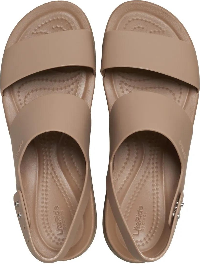 Crocs 206453 Kadın Sandalet Brooklyn Low Wedge Kahverengi Silikon/Plastik ile Konforlu Tasarım görsel 8
