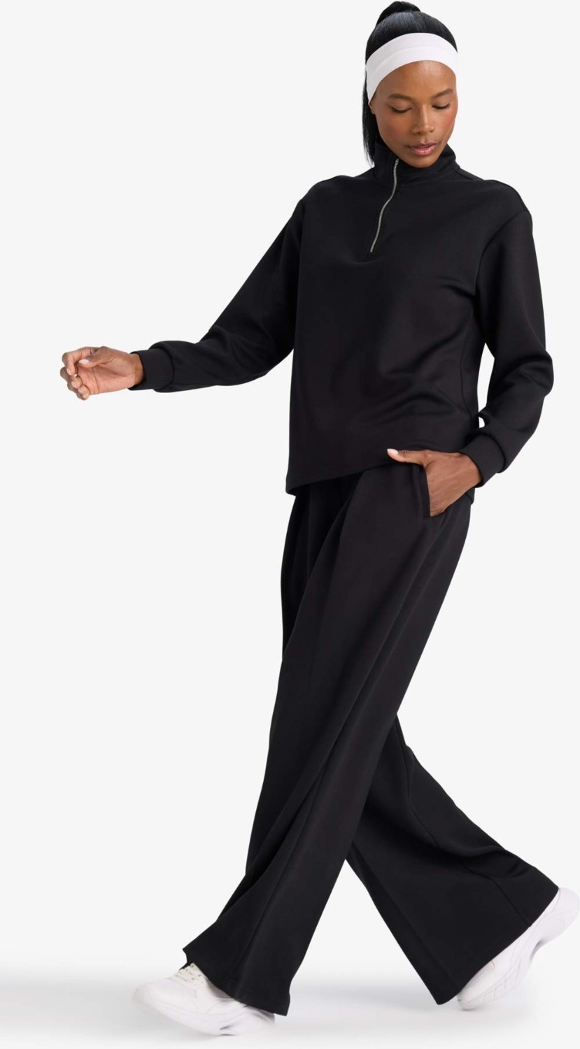 DeFacto Ultra Yumuşak Wide Leg Geniş Paça Standart Boy Modal Eşofman Alt F8429AX26SP