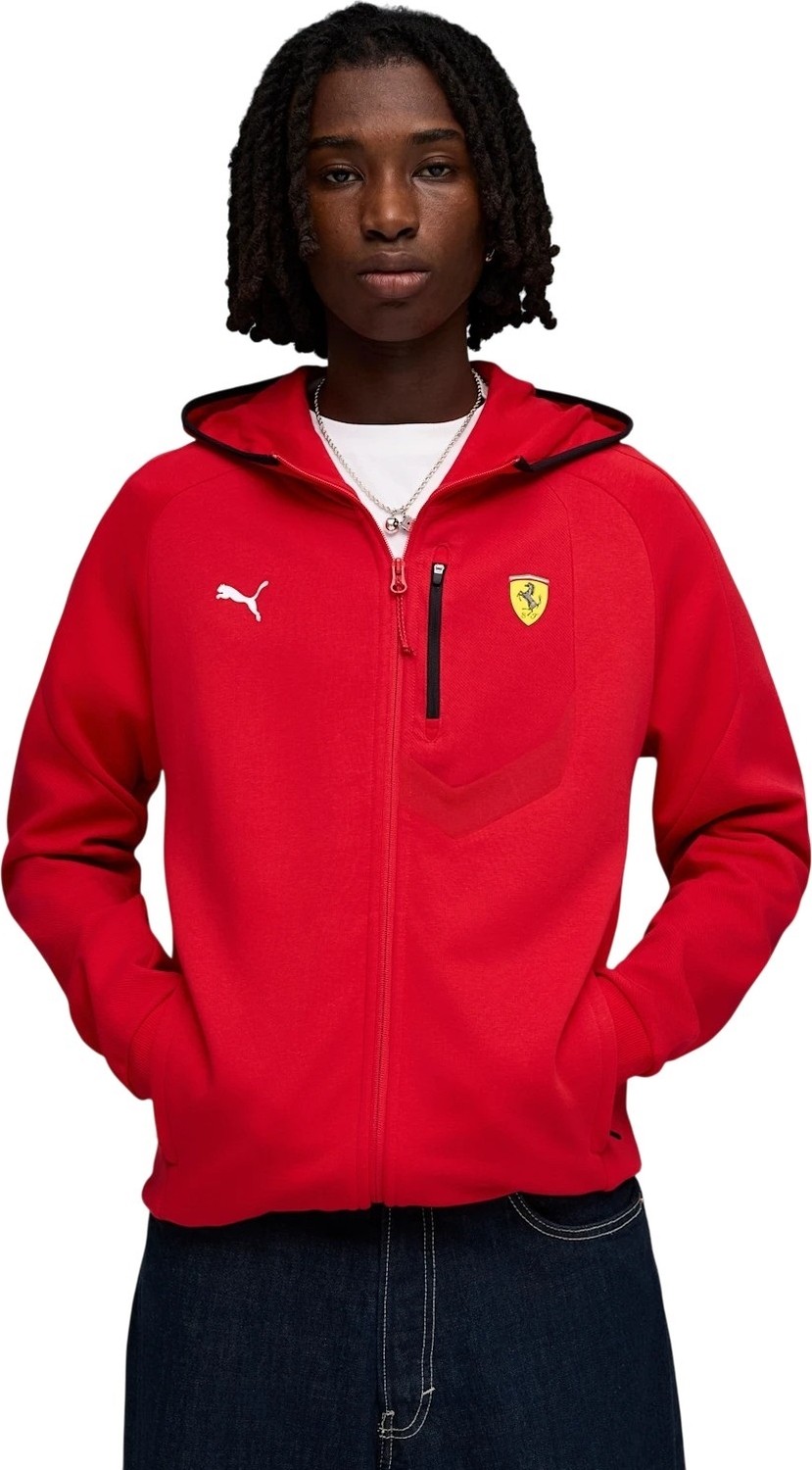 Puma Ferrari HDD Pm1 Sweat Jacket Kırmızı Erkek Sweatshirt