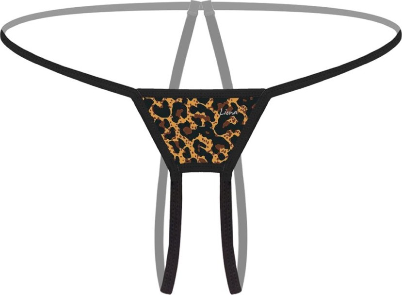 Hace Bazaar Özel Bölgesi Açık Leopar Desenli Fantezi G String