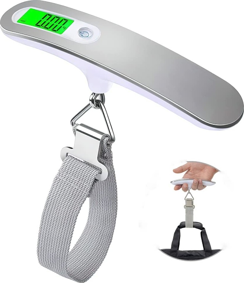 1001 Mallart® Dijital Bagaj Tartısı - 50KG/110LB Kapasiteli Elektronik Hassas Valiz Tartı Cihazı, Lc