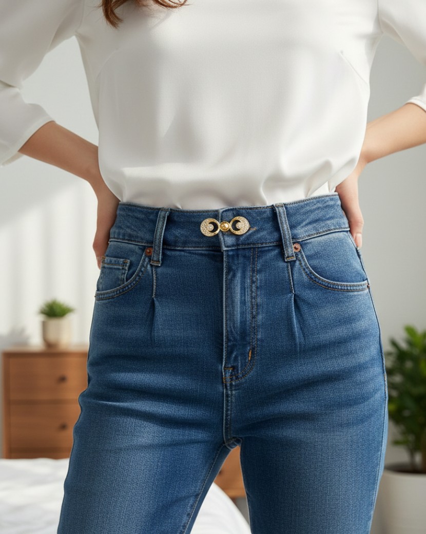 Gucso Gold Hilal Model Pantolon Beli Daraltma Aparatı, Kemer, Broş, Hilal Pantolon Beli Daraltma Çıtçıtı görsel 2