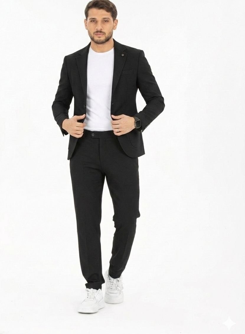 Trend Moda Dünyası Spor Erkek Takım Elbise Slim Fit ( Full Likralı Ve Çok Rahat )