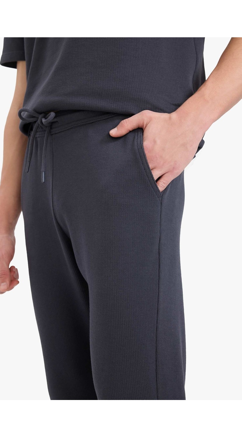 DeFacto Regular Fit Eşofman Altı Beli Bağcıklı Cep Detaylı Düz Paça D9701AX25SP görsel 4