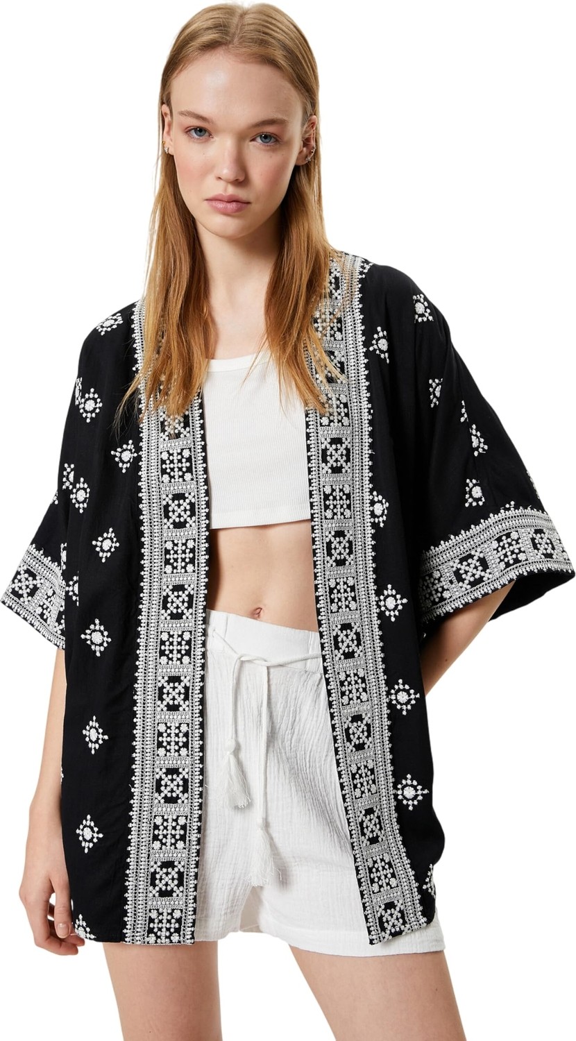 Die Grup Koton Viskon Kimono Nakışlı