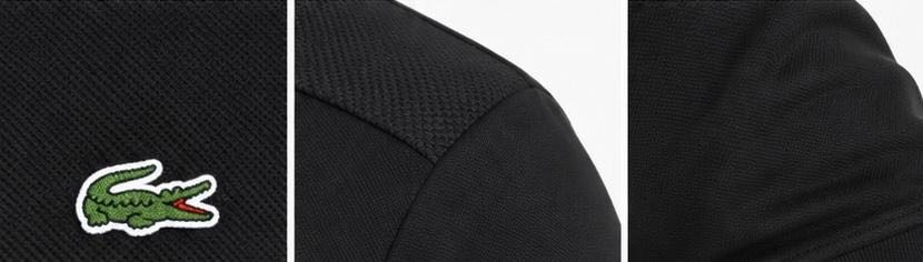 Lacoste Fermuar Yaka Siyah Regular Fit Uzun Kol görsel 4