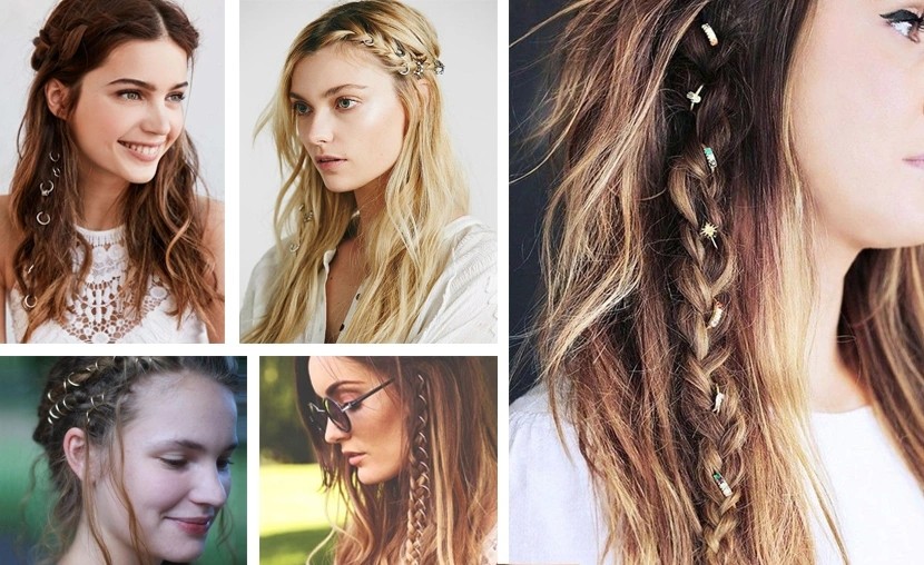 Uravas Store Saç Piercingi - Saç Yüzüğü - Gold görsel 2