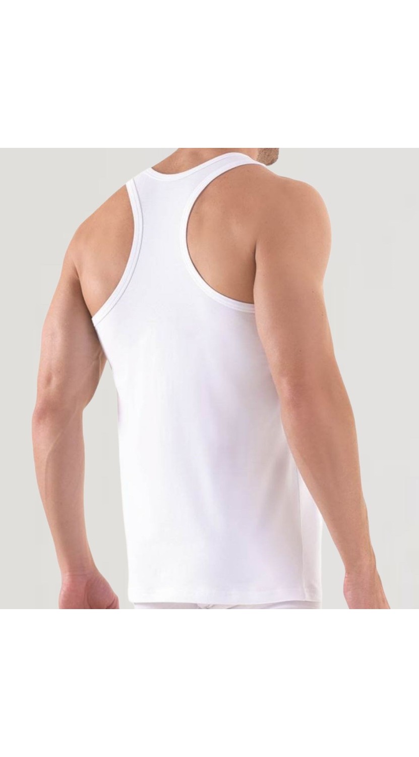 Maruf Shop 3 Adet Erkek Slim Fit Dar Kalıp Likralı Penye Sporcu Atleti(Rambo Atleti) görsel 8