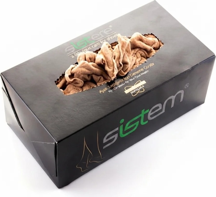 Sistem Step Tek Kulanımlık Deneme Çorabı 120 Adet-Ten Rengi görsel 3