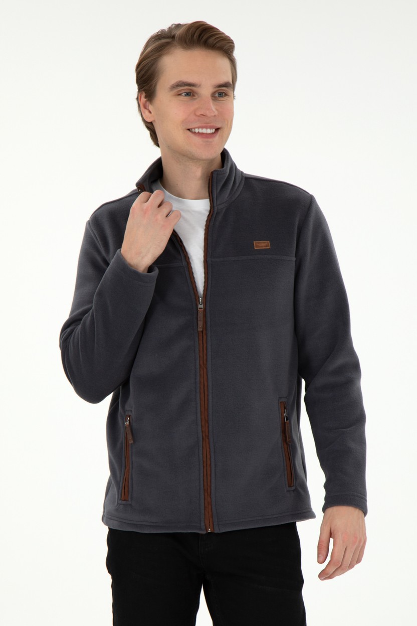 U.S. Polo Assn. Erkek Siyah Polar Örme Hırka 50290594-VR046 görsel 2