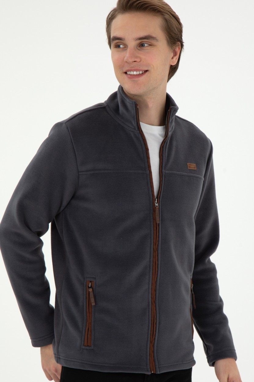 U.S. Polo Assn. Erkek Siyah Polar Örme Hırka 50290594-VR046 görsel 4