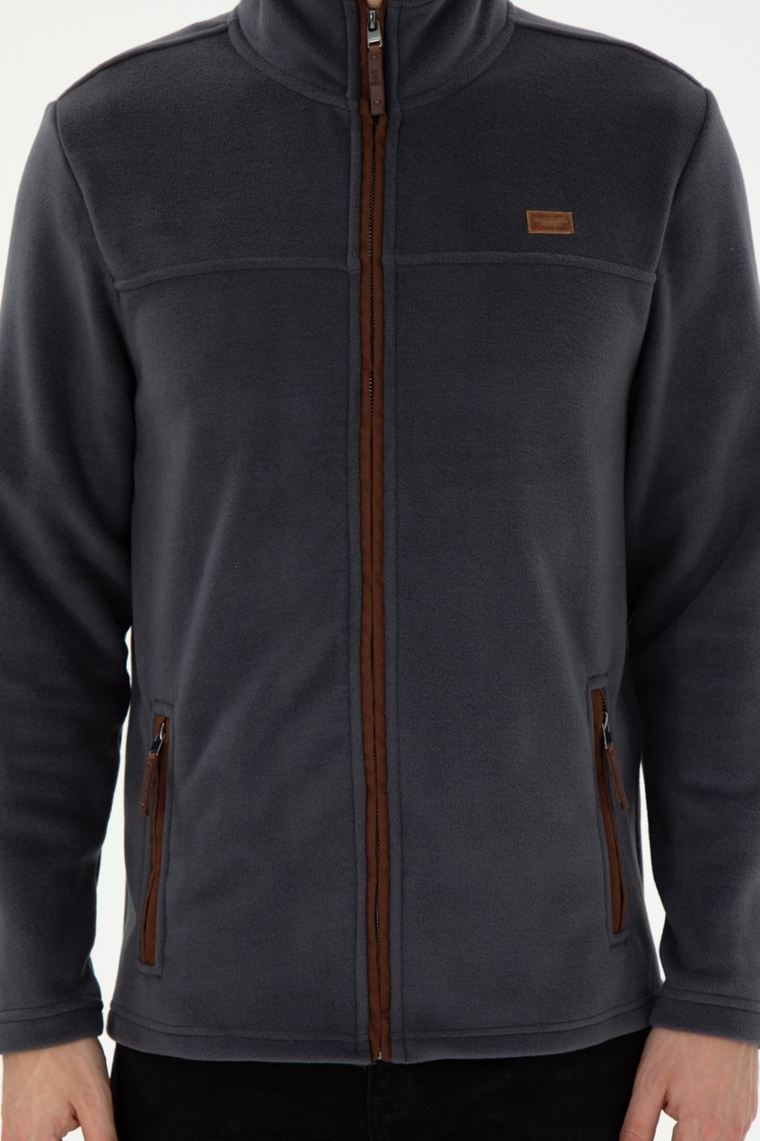 U.S. Polo Assn. Erkek Siyah Polar Örme Hırka 50290594-VR046 görsel 7
