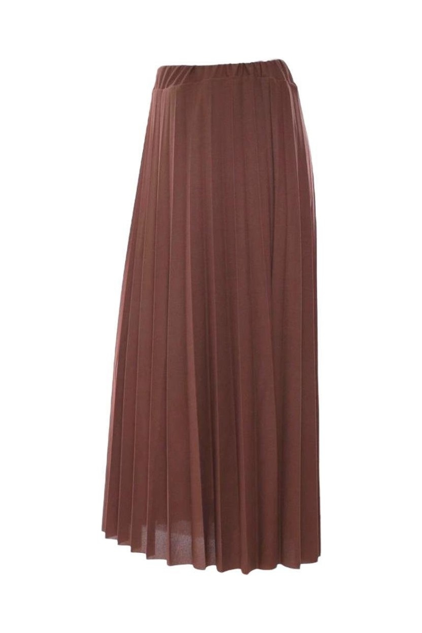 Eren Style Pileli Pamuklu Dokuma Viskon 4 Mevsim Etek(95 Cm)-(38-48) görsel 3