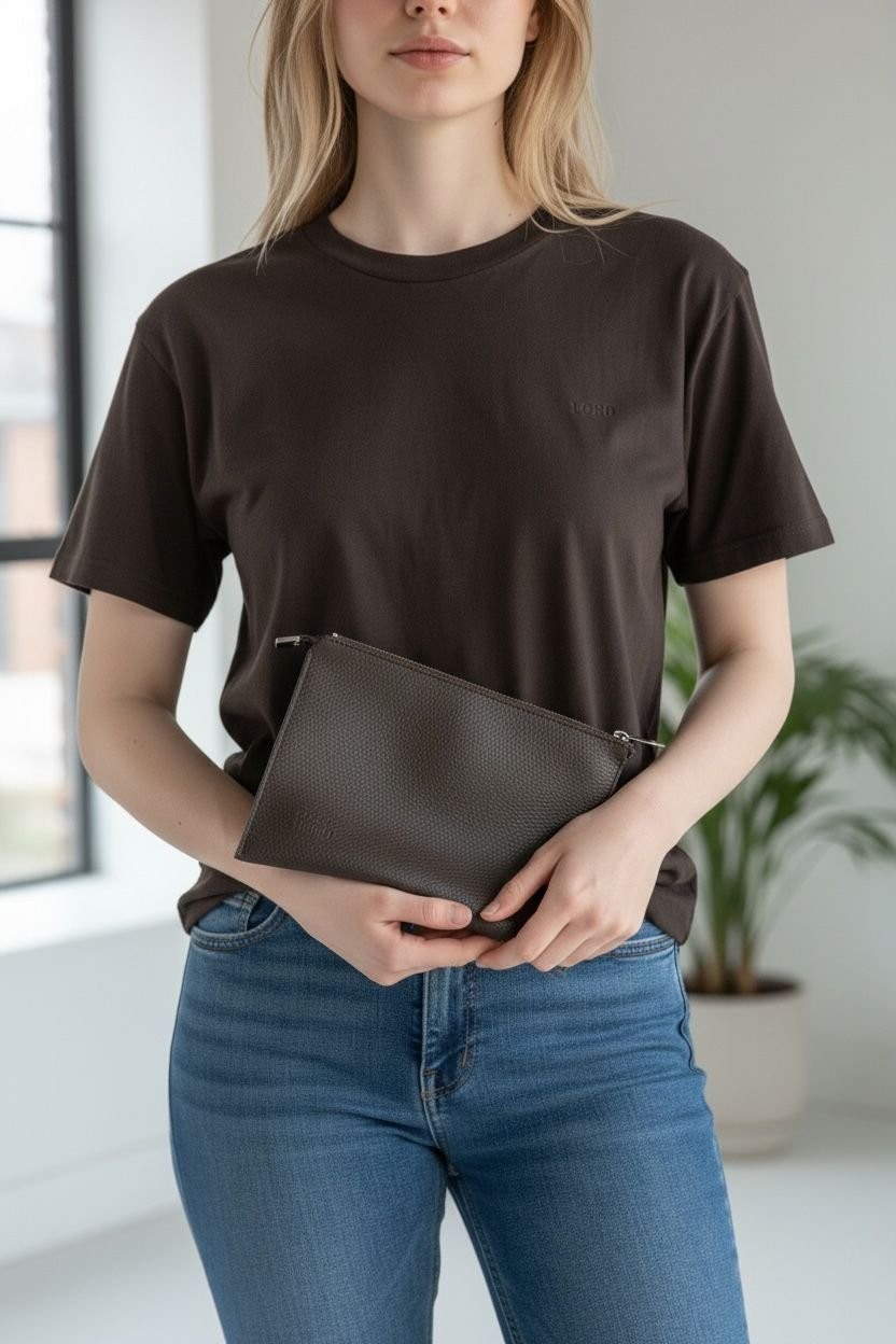Plush Studio İstanbul Noır Case Deri Clutch El Çantası | Şık, Minimal & Zamansız Tasarım22x16cm görsel 4
