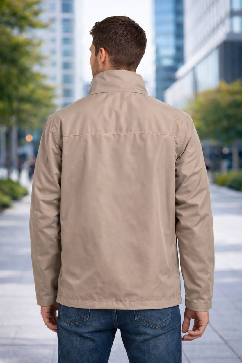 Sinwear Erkek Baharlık Su ve Rüzgar Geçirmez Mont Dik Yaka Mevsimlik Fermuarlı Spor Outdoor Ceket görsel 3
