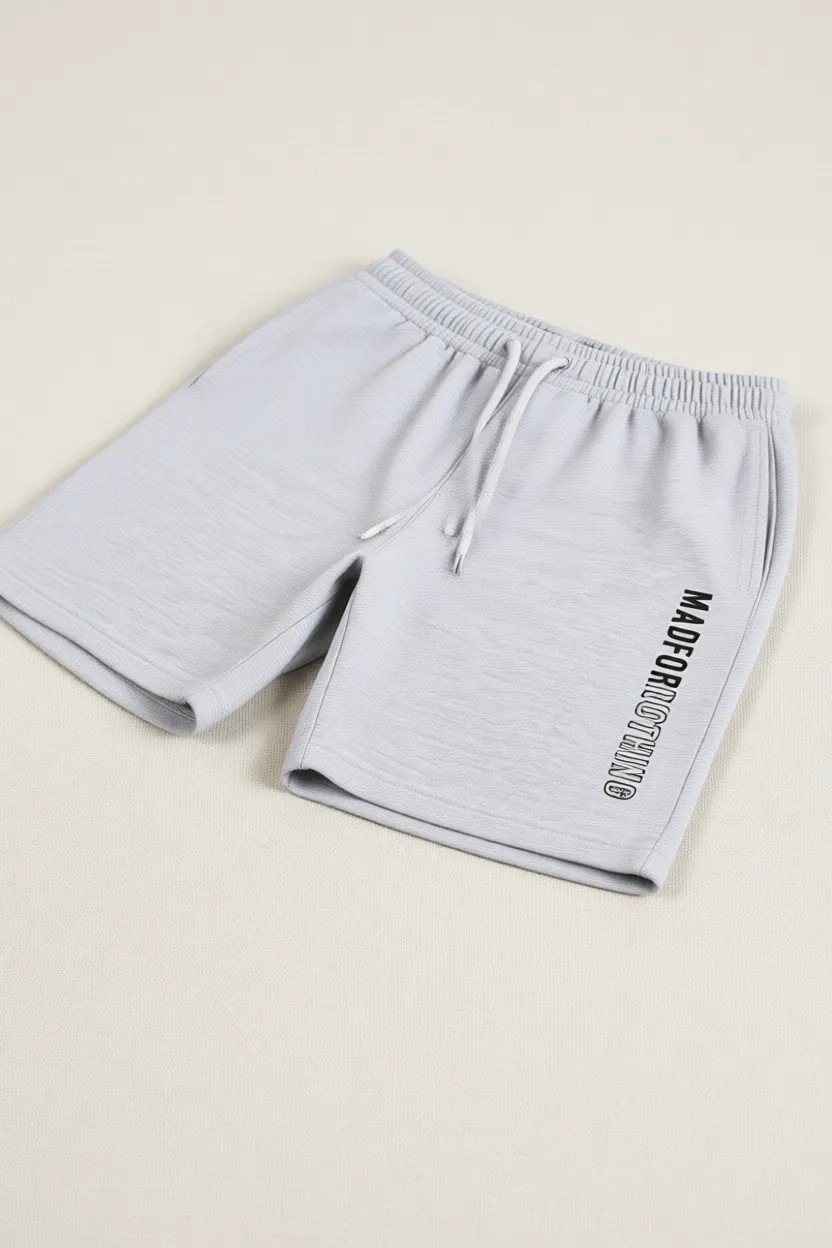 Madmext Gri Kapri Şort 5403 %60 Pamuk %35 Polyester Desenli Erkek Şort Rahat Kesim görsel 4