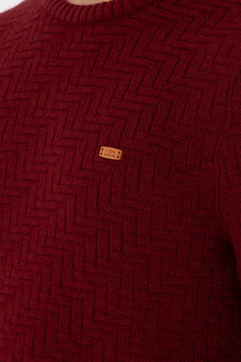 U.S. Polo Assn. Erkek Slim Fit Bisiklet Yaka Taş Kazak 50297050-VR049 görsel 8