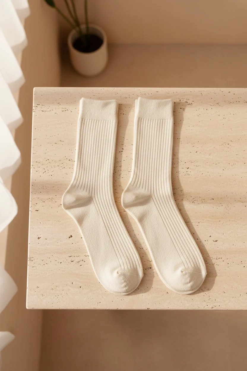 Katia & Bony Unisex Basic Bej Soket Çorap görsel 4