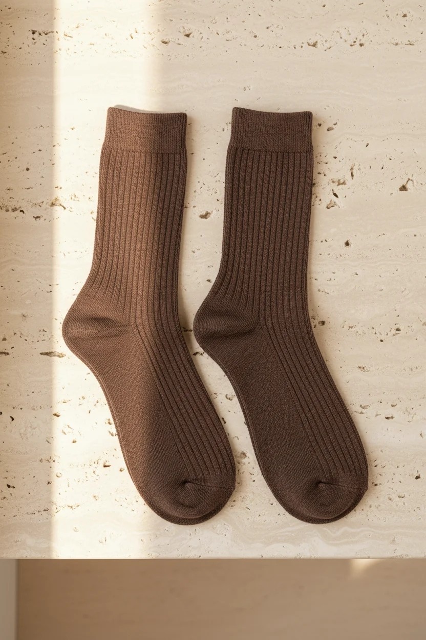 Katia & Bony Unisex Basic Bej Soket Çorap görsel 8