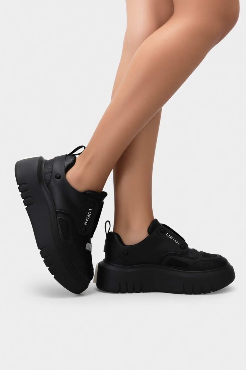 Lufian Icy Kadın Sneaker Ayakkabı Siyah görsel 6