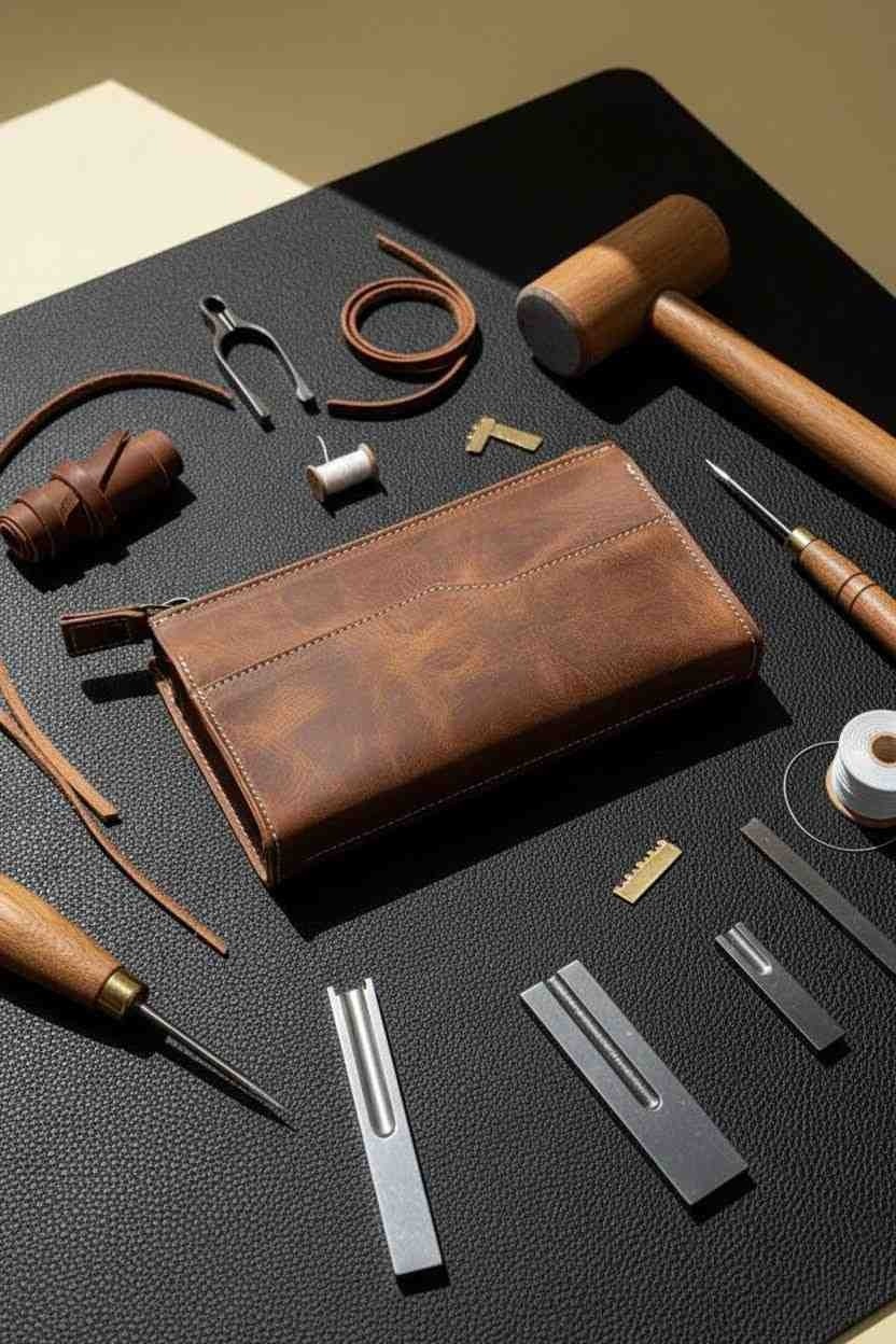Vintage Leather Craft Hakiki Deri Erkek El Çantası görsel 3