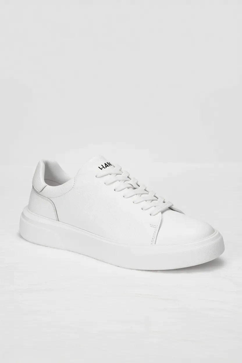 Lufian Tommy Erkek Deri Sneaker Ayakkabı Beyaz görsel 8