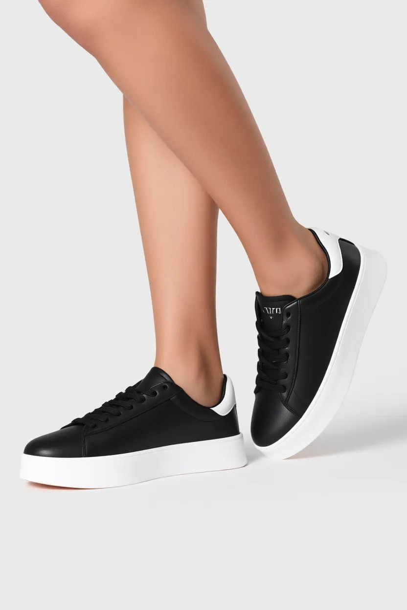 Lufian Adel Kadın Sneaker Ayakkabı Siyah görsel 6