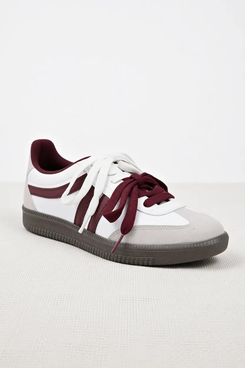 Muggo Retro Çift Bağcıklı Günlük Kadın Sneaker Spor Ayakkabı görsel 8