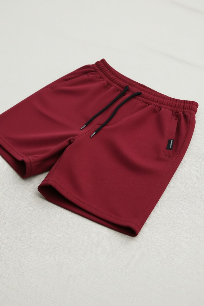 Madmext Bordo Erkek Regular Fit Şort 4842 %85 Pamuk %15 Polyester Desenli Rahat Kesim görsel 5