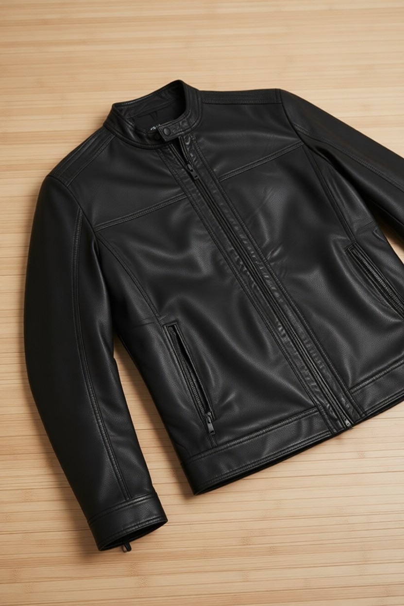 Jack & Jones Erkek Suni Deri Ceket görsel 6