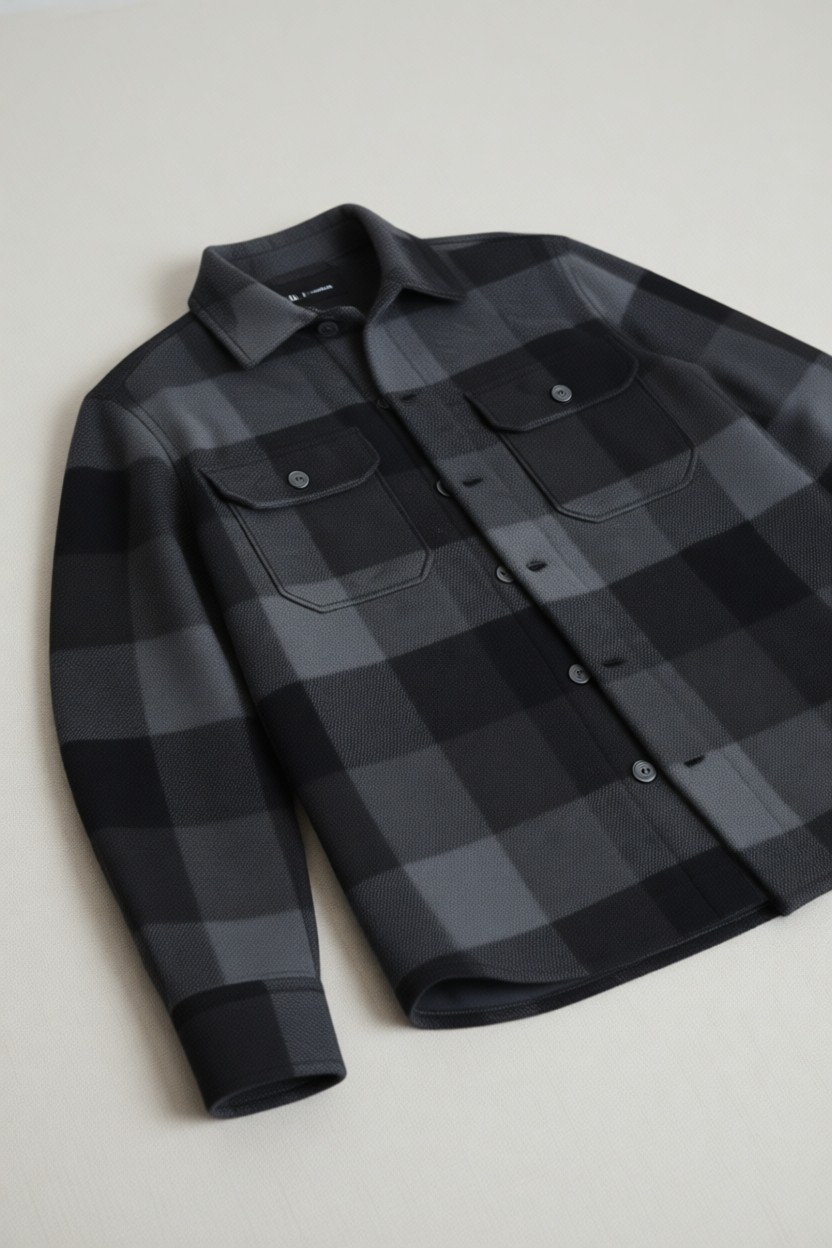 Lufian Broken Erkek Basic Gömlek Slim Fit Siyah görsel 7