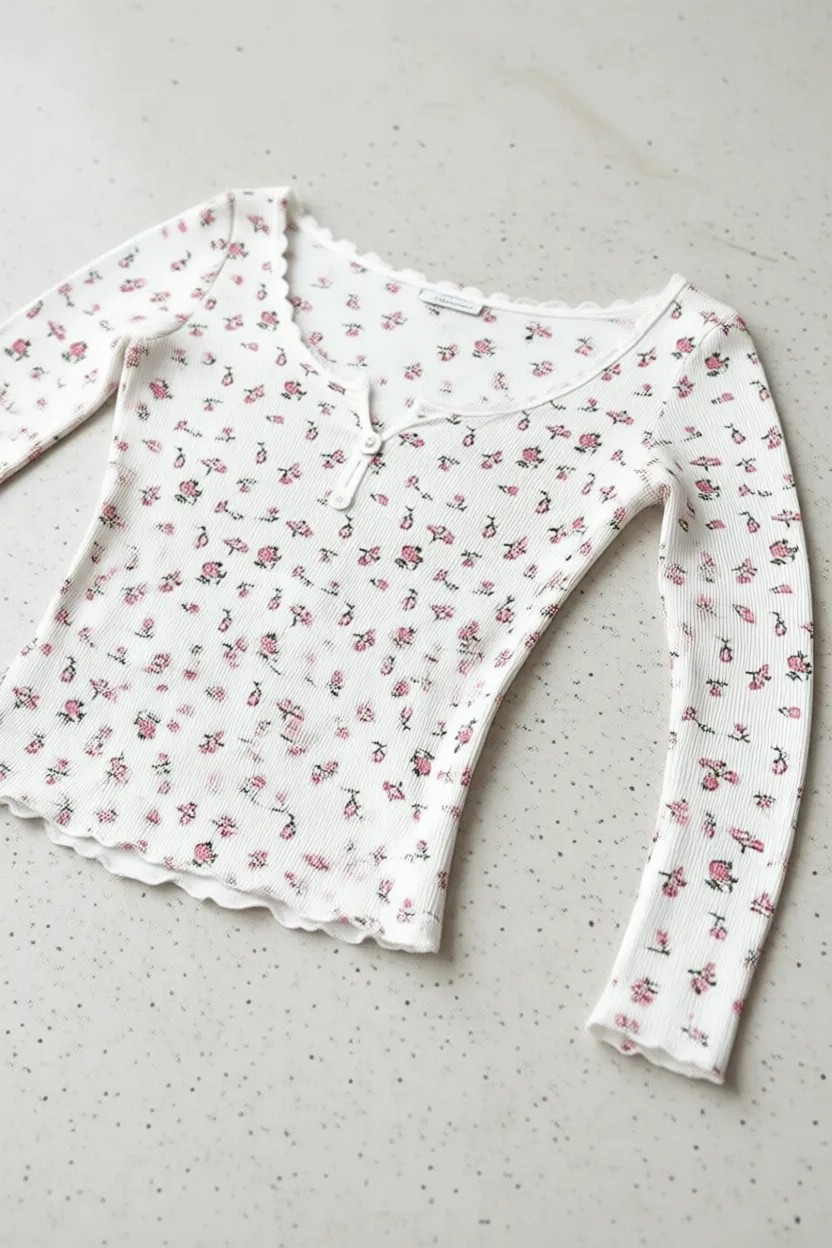 Merry See Çiçek Desenli Uzun Kollu Pijama Takımı görsel 8