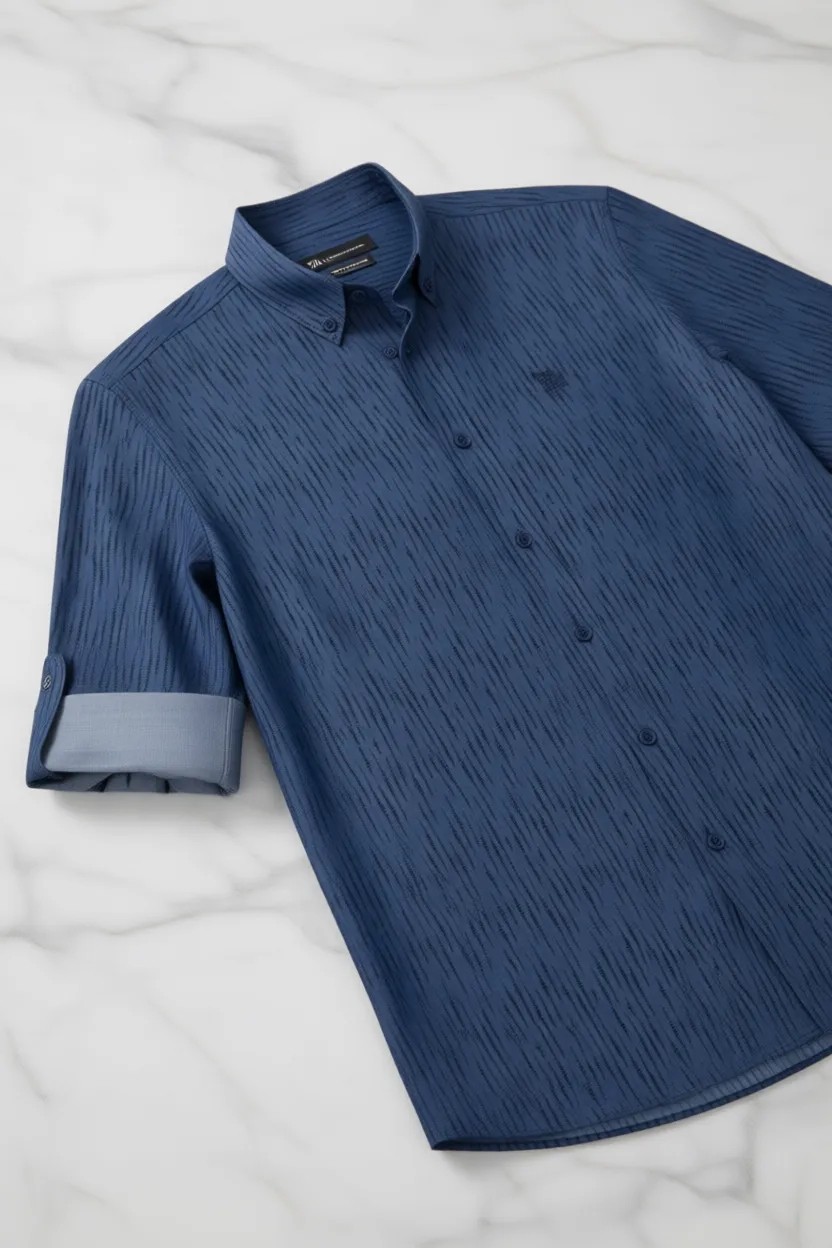 U.S. Polo Assn. Erkek Lacivert Uzun Kollu Gömlek 50306393-VR033