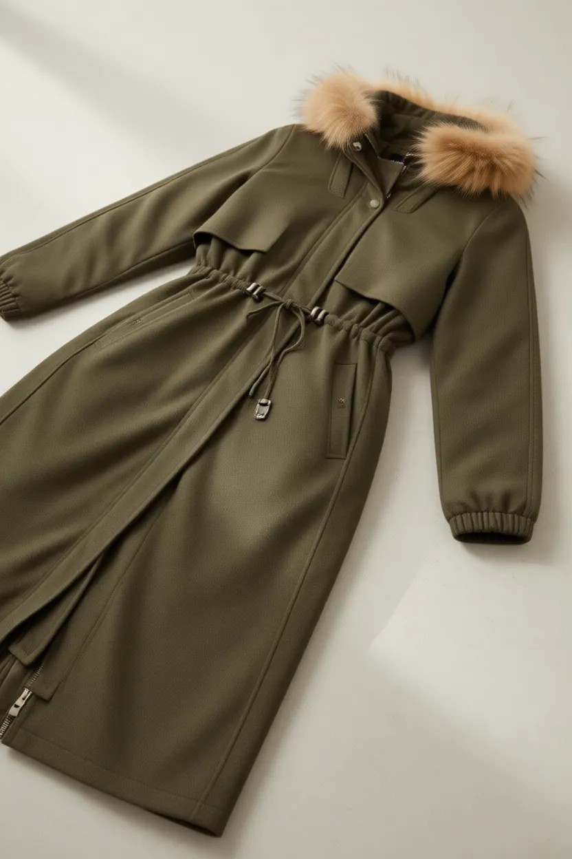 Vibeys Collection Içi Kürklü ve Su Geçirmez Kışlık Mont & Kaban görsel 6