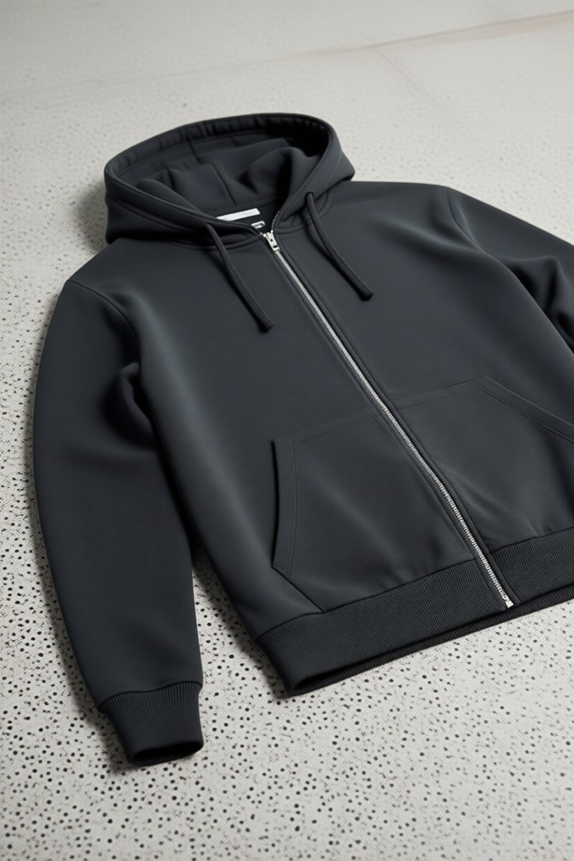 DeFacto Ultra Yumuşak %100 Pamuk Relax Fit Fermuarlı Sweatshirt F9812AX26SP görsel 3