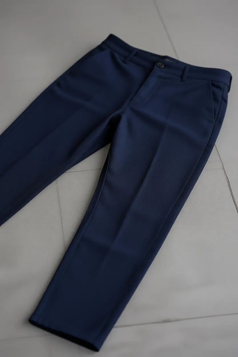 Ser Joven Erkek Siyah Slim Fit Likralı Armür Desenli Casual Pantolon