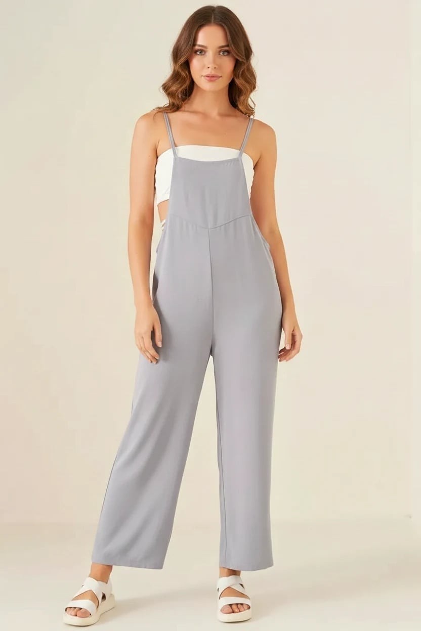 Efnaz Style Kadın Askılı Siyah Tulum görsel 2