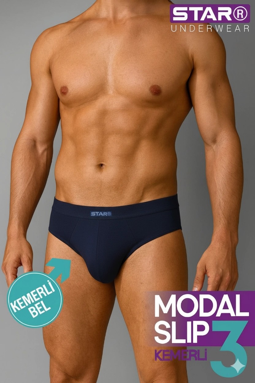 Yelena Star 109 Erkek 3'lü Modal Slip