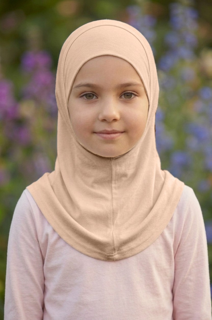 Sonbahar Moda Kız Çocuk Hazır Tesettür Eşarp, Pratik Geçmeli Hijab | Esnek Viskon Kumaş Günlük & Namaz Başörtü görsel 2